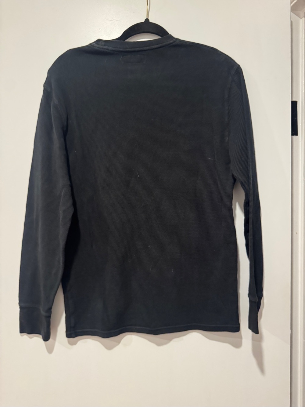 Polo Ralph Lauren Waffle Knit Thermal Shirt | Black | Medium - Picture 2 of 5